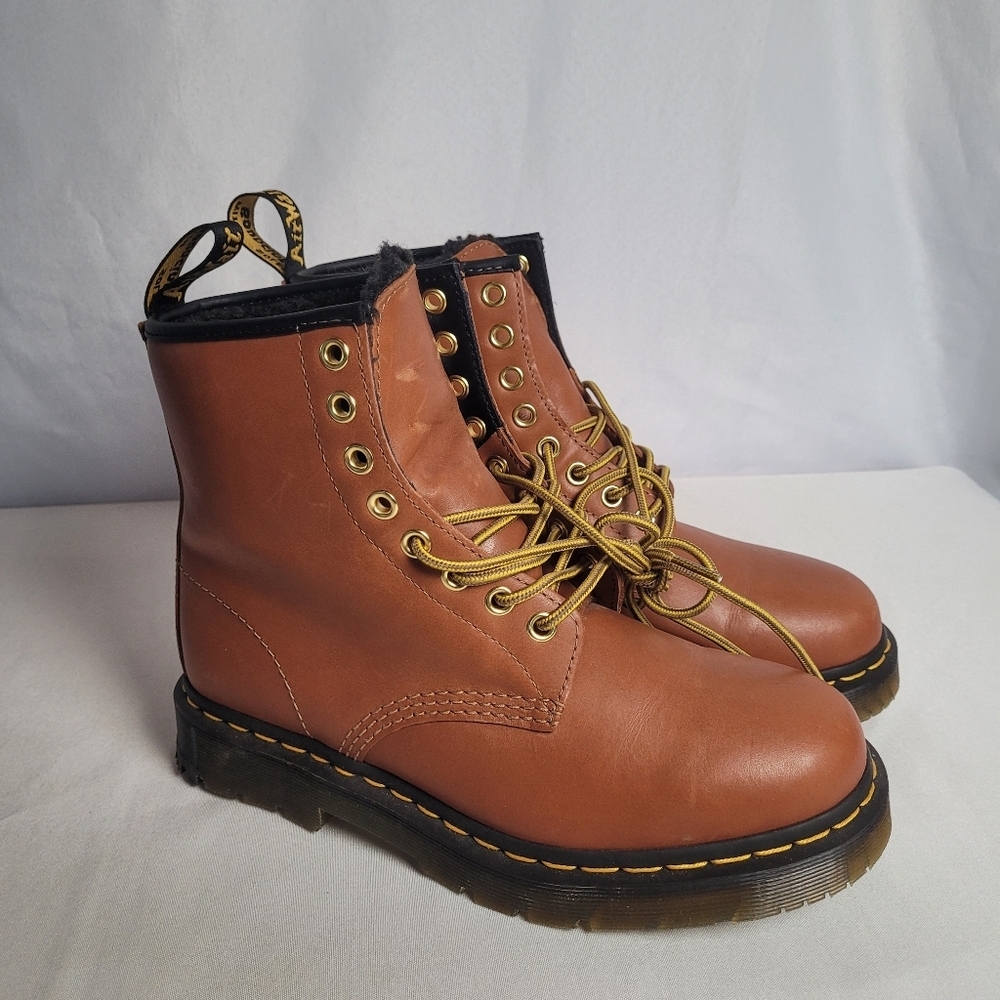 Dr. Martens Doc Martens Spiced Chestnut Orange Lace Up Boots Lined Size M6 W7